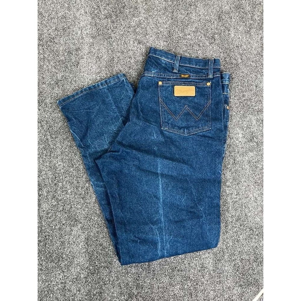Vintage Wrangler 13MWZ Pro Rodeo Cowboy Cut Blue Denim Jeans Sz 40x32(40x31)